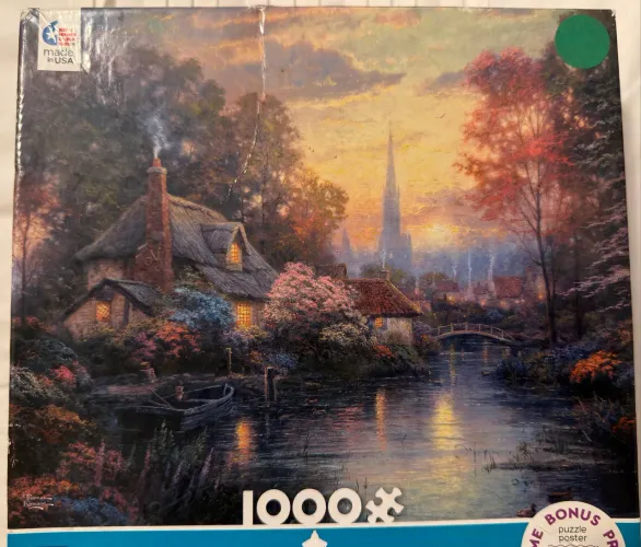 Quebra cabeça Thomas Kinkade 1000 Peças com Pôster LACRADO Ceaco