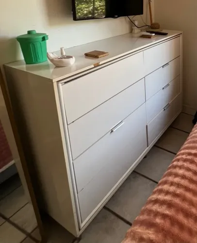 Cômoda Premium Lukaliam - Branco Brilho Branco