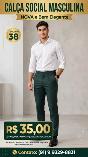 Calça social masculina