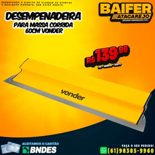 Desempenadeira Para Massa Corrida 60Cm  Vonder
