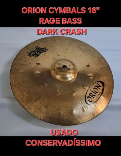 PRATO ORION RAGE BASS ATAQUE 16" - DARK CRASH - USADO CONSERVADÍSSIMO 