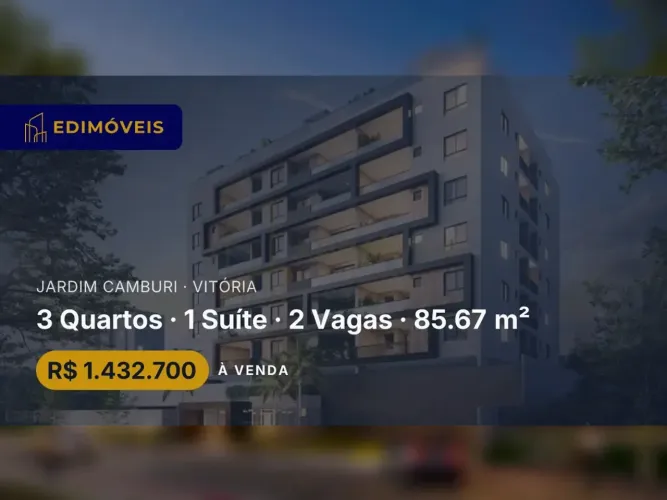 Apartamento com Cozinha Gourmet no Jardim Camburi | Venha Conhecer!