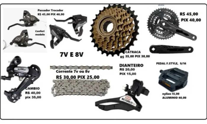 Cambio 7 8 9 Bicicleta aro 26 e 29 