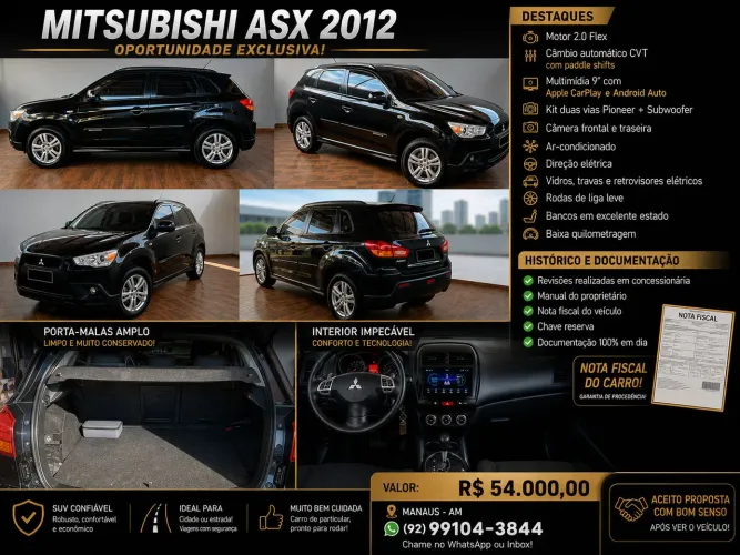Mitsubishi ASX 2.0 16V 160cv Aut. 2012