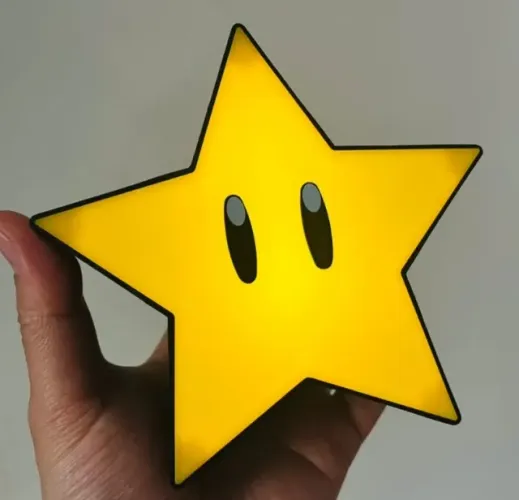 Luminária Gamer Estrela Led Super Mario Bros