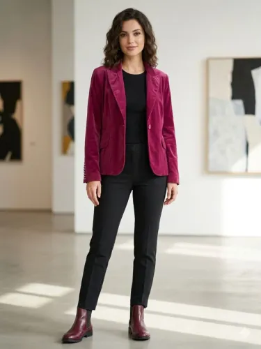 YESSICA BLAZER VELUDO TAM 44 175,00<br>ALTURA 61CM<br>OMBRO 47CM<br>Altura manga 63cm<br>Largura 64cm