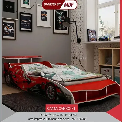 CAMA CARRO F1 SOLTEIRO