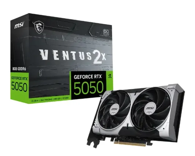 Placa de Vídeo MSI RTX 5050 8GB GDDR6 128BITS 912-V538-010-RTX 5050 8GB GDDR6