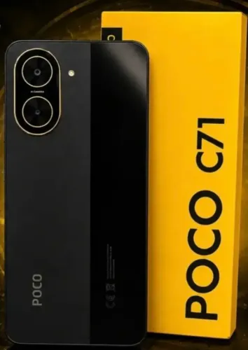 Telefone Lindo - Poco C71 - Preto - (4G) Celular Tooop 128/4 + GLOBAL