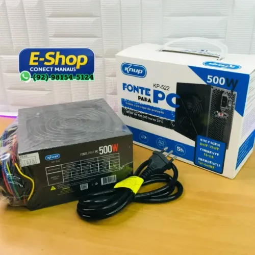 Fonte Para Pc 500w Knup - Entrega Grátis