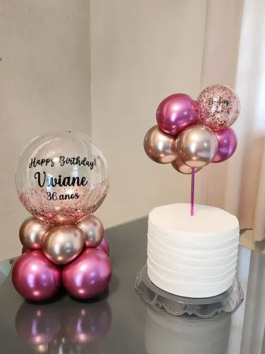 Kit Bolo + Arranjo de Balões Personalizado | Também Vendemos Separado?