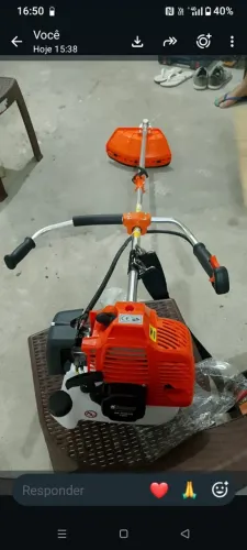 Roçadeira a gasolina 75cc nova zero! Com disco de ferro e Nilon.
