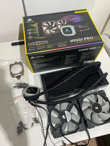 Cooler para processador Corsair H100i Pro, Rgb, 240mm, Amd/intel, Semi-Novo