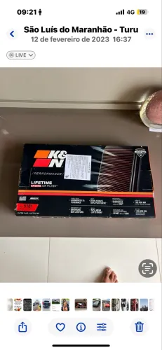 Vendo filtro esportivo da Fiat toro 1.3 turbo vendo um filtro esportivo da marca kyn