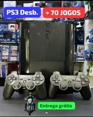 Ps3 tunado + 70 jogos game top leia