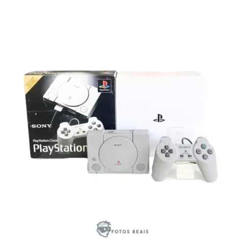 CONSOLE PLAYSTATION 1 CLASSIC MINI (20 JOGOS CLASSICOS NA MEMÓRIA) NA CAIXA SEMINOVO - PLA