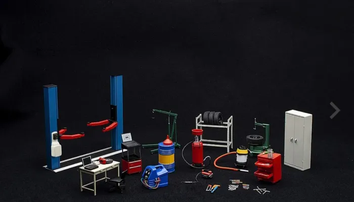 Kit diorama oficina completo autoart 1:18 novo