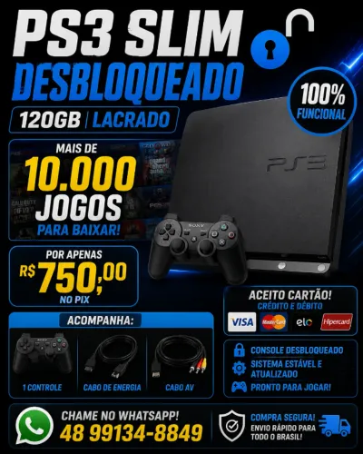 vendo ps3 Slim desbloqueado