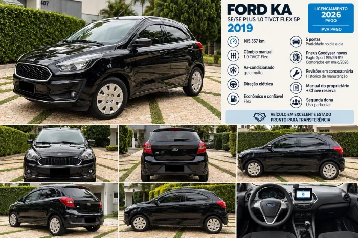 Ford KA 1.0 Se/se Plus Tivct Flex 5P 2019