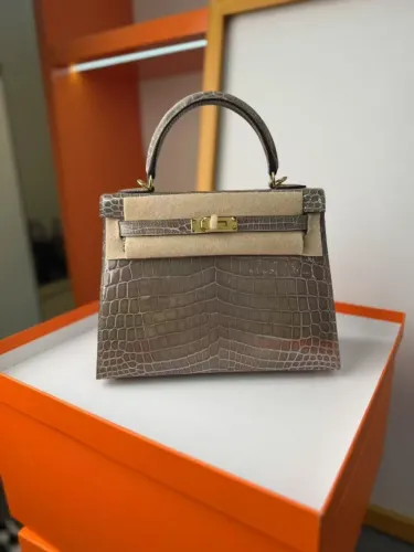 BOLSA MINI KELLY CROCODILO HAND MADE