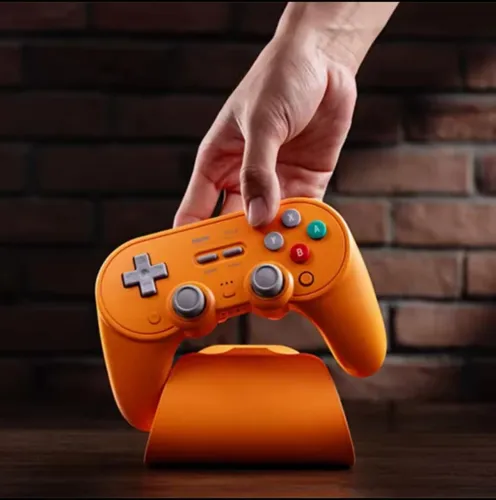 Controle 8BitDo Pro 3 Bluetooth Ed. Especial Orange - Switch 2 1 Pc Android Ios iPhone