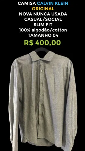 CAMISA CALVIN KLEIN ORIGINAL NOVA!