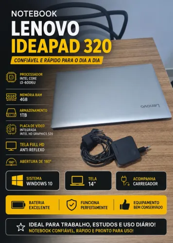 Notebook Lenovo i3 6 geração