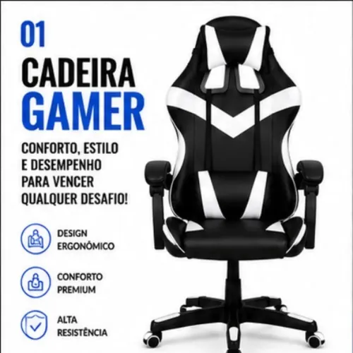 Cadeira Gamer Ergonômica Reclinável - Conforto Premium | Pronta Entrega