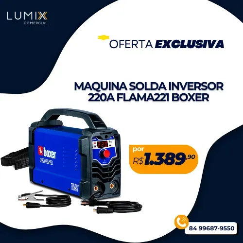 MAQUINA DE SOLDA INVERSORA FLAMA221 220A BOXER