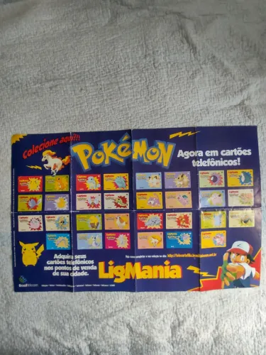 Poster de cartões telefônicos pokémon 