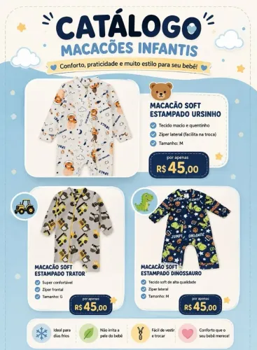 Macacão soft bebê 