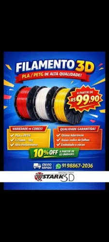 Filamento 3D PLA, PETG, ABS /Suprimentos e peças