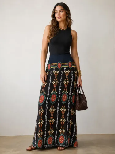 Saia longa tam P estampada original Farm