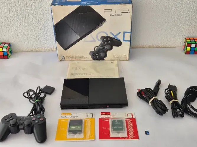 Playstation 2 Slim + Controle Original + Sd256gb (Usado)