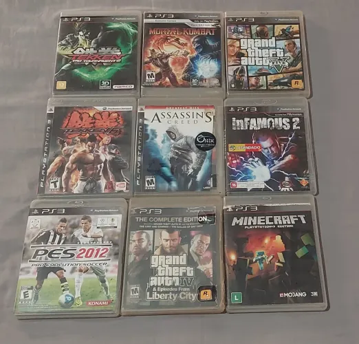 40 jogos de ps3 a partir de 60 reais passar as fotos pro lado cada jogo tem um valor