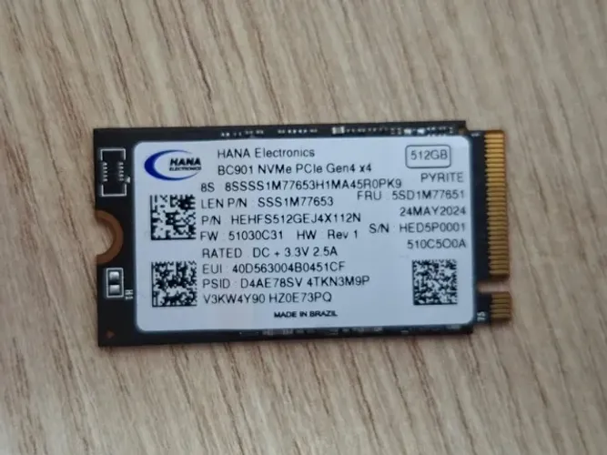 Ssd Nvme M.2 2242 512gb Hana Pcie Gen4x4 Bc901