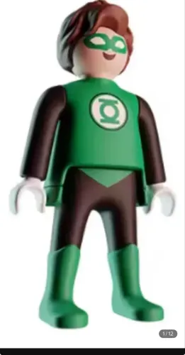 Brinquedo colecionável Kinder Ovo Lanterna Verde Playmobil Dc