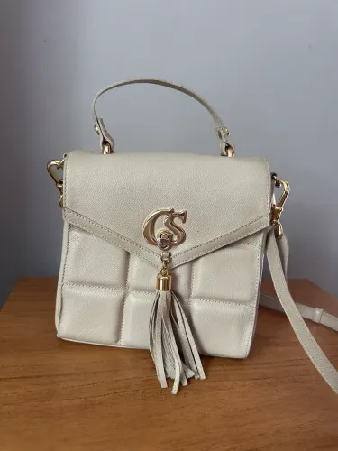 Bolsa Carmen Steffens estruturada Bege