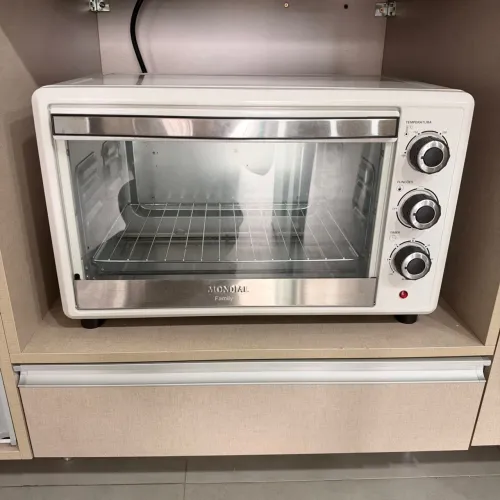 Forno Elétrico de Bancada Mondial Multifuncional 42 litros - Branco e Prata