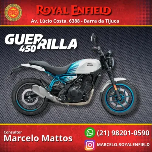 GUERRILLA 450 Brava BLUE (DUDAS DE CORTESIA) 2026 0KM - Consultor Marcelo Mattos