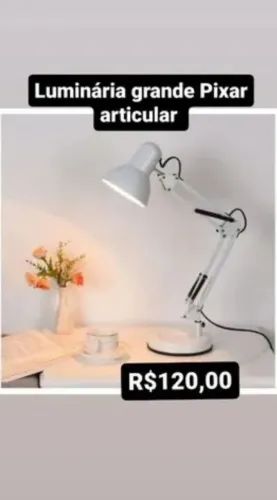 Luminária grande Pixar articular / ÚLTIMA PEÇA DISPONÍVEL 