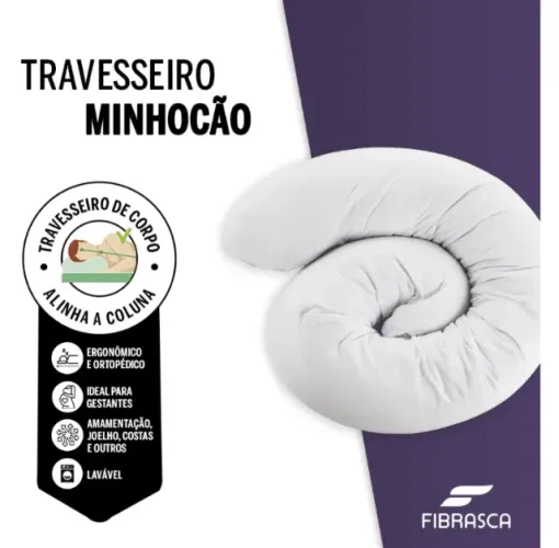Travesseiro de Corpo Minhocão