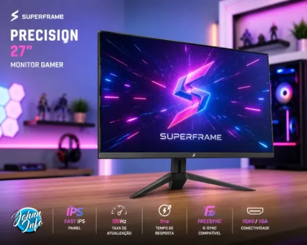 Monitor Gamer Superframe Precision 27, 165hz, 1ms, 107% Srgb