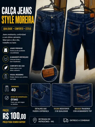 Calça country tam 42