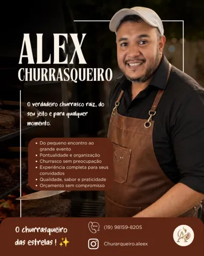 CHURRASQUEIRO PROFISSIONAL PARA EVENTOS | ALEX CHURRASQUEIRO