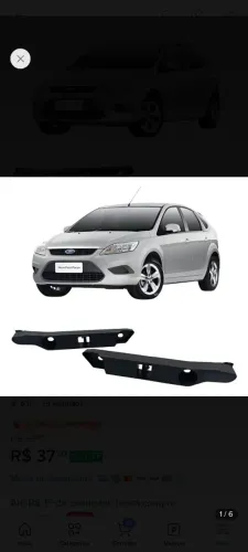 Guias do para-choque dianteiro Direito e Esquerdo do Ford Focus 2009 a 2013