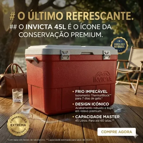 Caixa Térmica Invicta 45 Litros Grande Cooler