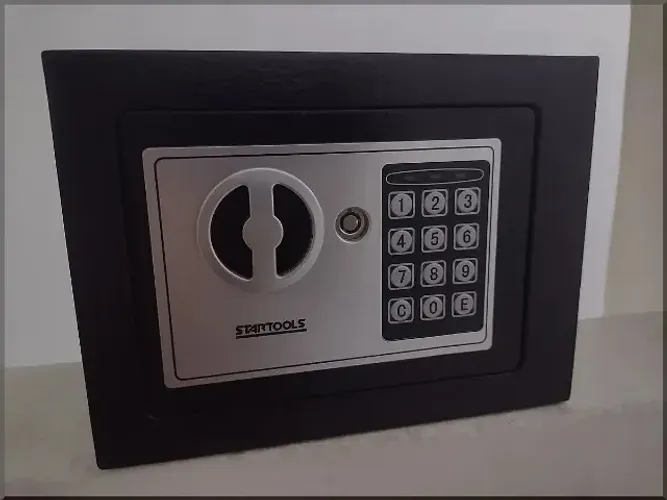 Cofre Eletrônico Preto com Chave e Senha 23x17x17 cm Novo