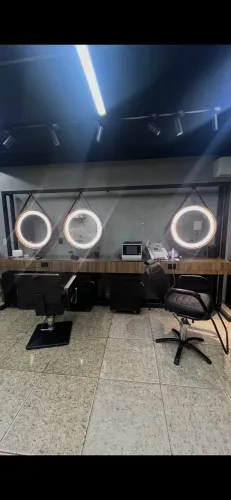 Bancada console completa 4 lugares salão de beleza ou barbearia- parcelamos até 12x