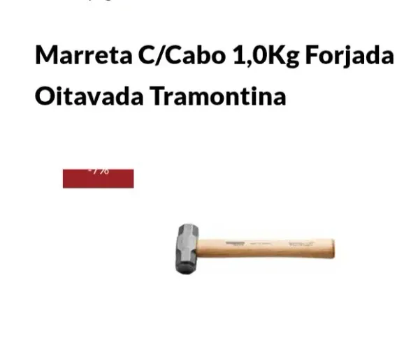 Marreta oitavada 1kg Tramontina